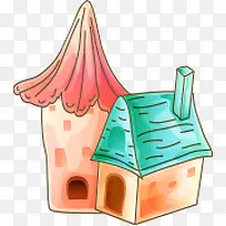 摄影手绘海报卡通建筑物-空若网 摄影手绘海报卡通建筑物-空若网