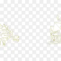 手绘建筑物时尚卡片-空若网 手绘建筑物时尚卡片-空若网