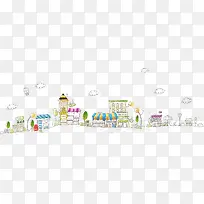 城市建筑物 树 卡通素材-空若网 城市建筑物 树 卡通素材-空若网