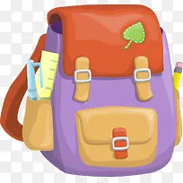 矢量手绘卡通书包-空若网 矢量手绘卡通书包-空若网