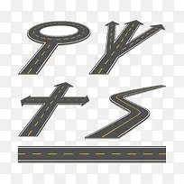 矢量公路装饰图案-空若网 矢量公路装饰图案-空若网