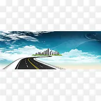 创意马路背景-空若网 创意马路背景-空若网