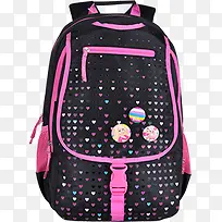 黑色爱心书包装饰-空若网 黑色爱心书包装饰-空若网