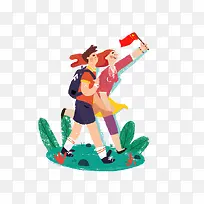 创意手绘上学去.-空若网 创意手绘上学去.-空若网