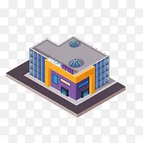 矢量卡通扁平化商店-空若网 矢量卡通扁平化商店-空若网