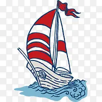 手绘帆船-空若网 手绘帆船-空若网