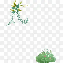 手绘水彩花纹植物-空若网 手绘水彩花纹植物-空若网