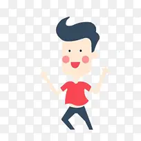 卡通男人 小人 扁平化 开心-空若网 卡通男人 小人 扁平化 开心-空若网