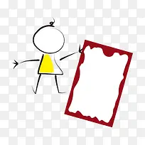 卡通手绘小人相框-空若网 卡通手绘小人相框-空若网