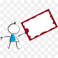 卡通手绘小人相框-空若网 卡通手绘小人相框-空若网