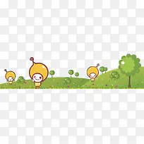 卡通草地素材-空若网 卡通草地素材-空若网