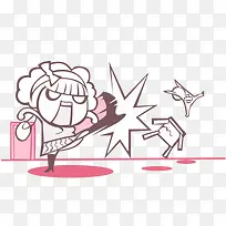 手绘卡通促销小人-空若网 手绘卡通促销小人-空若网