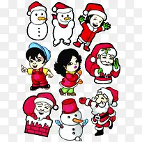 手绘卡通圣诞节小人-空若网 手绘卡通圣诞节小人-空若网