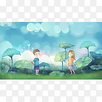 可爱小人卡通壁纸-空若网 可爱小人卡通壁纸-空若网