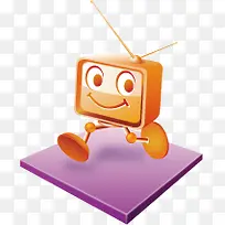 卡通电视小人-空若网 卡通电视小人-空若网