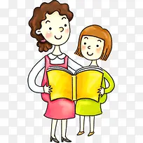 学校教育读书卡通图-空若网 学校教育读书卡通图-空若网