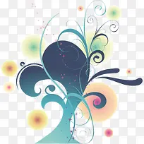 装饰图案 花朵 扁平化 彩色-空若网 装饰图案 花朵 扁平化 彩色-空若网