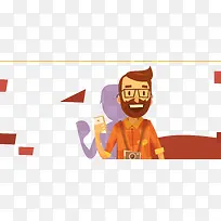 矢量扁平化卡通人物素材-空若网 矢量扁平化卡通人物素材-空若网