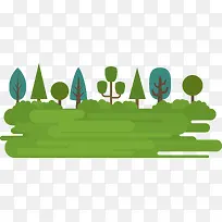 绿色扁平化树木装饰-空若网 绿色扁平化树木装饰-空若网