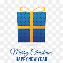 蓝色圣诞礼包矢量图-空若网 蓝色圣诞礼包矢量图-空若网