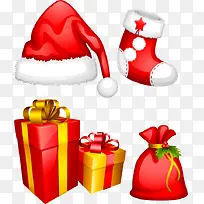 帽子袜子礼盒礼包PNG矢量素材-空若网 帽子袜子礼盒礼包PNG矢量素材-空若网