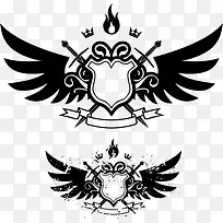 黑色翅膀盾牌-空若网 黑色翅膀盾牌-空若网