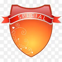 渐变盾牌促销标签-空若网 渐变盾牌促销标签-空若网