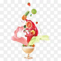 水果奶昔玻璃杯-空若网 水果奶昔玻璃杯-空若网