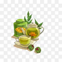 矢量茶叶杯子-空若网 矢量茶叶杯子-空若网