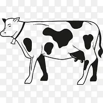 卡通手绘奶牛-空若网 卡通手绘奶牛-空若网