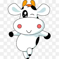 卡通手绘奶牛-空若网 卡通手绘奶牛-空若网