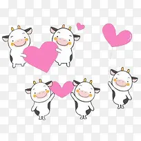 卡通可爱爱心奶牛-空若网 卡通可爱爱心奶牛-空若网