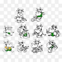 卡通可爱奶牛-空若网 卡通可爱奶牛-空若网