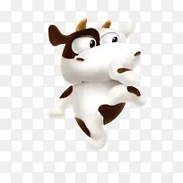 黑白可爱卡通奶牛-空若网 黑白可爱卡通奶牛-空若网