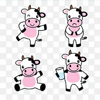 可爱的卡通奶牛-空若网 可爱的卡通奶牛-空若网