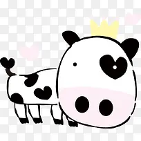 卡通手绘奶牛-空若网 卡通手绘奶牛-空若网