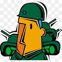 战士人物卡通人物形象-空若网 战士人物卡通人物形象-空若网