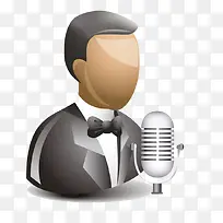 男性主持人卡通形象-空若网 男性主持人卡通形象-空若网