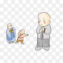 卡通小和尚素材-空若网 卡通小和尚素材-空若网