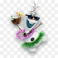 椰汁花圈草裙卡通形象-空若网 椰汁花圈草裙卡通形象-空若网