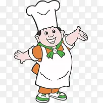 手绘卡通厨师-空若网 手绘卡通厨师-空若网