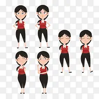 扁平化卡通形象素材-空若网 扁平化卡通形象素材-空若网