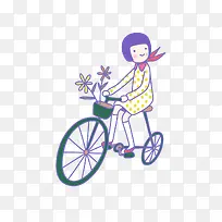 卡通人物形象骑单车-空若网 卡通人物形象骑单车-空若网