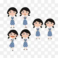 扁平化卡通形象素材-空若网 扁平化卡通形象素材-空若网