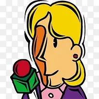 记者卡通人物形象-空若网 记者卡通人物形象-空若网