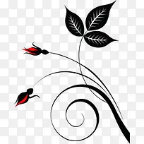 黑色炫酷时尚花纹花朵-空若网 黑色炫酷时尚花纹花朵-空若网