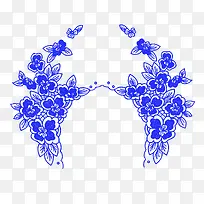青花对称花纹-空若网 青花对称花纹-空若网
