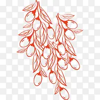 手绘枸杞-空若网 手绘枸杞-空若网