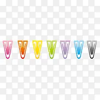 矢量学生素材彩色夹子-空若网 矢量学生素材彩色夹子-空若网