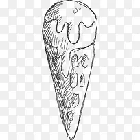 蛋筒食物线稿-空若网 蛋筒食物线稿-空若网